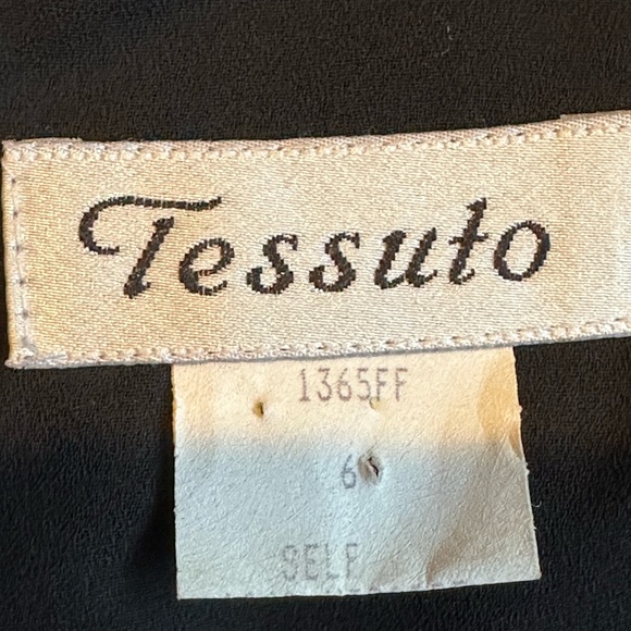 Tessuto Black Maxi Cap Sheer Sleeves Dress Slit 18 inc On Side Sz 6 Zip … - Picture 8 of 13